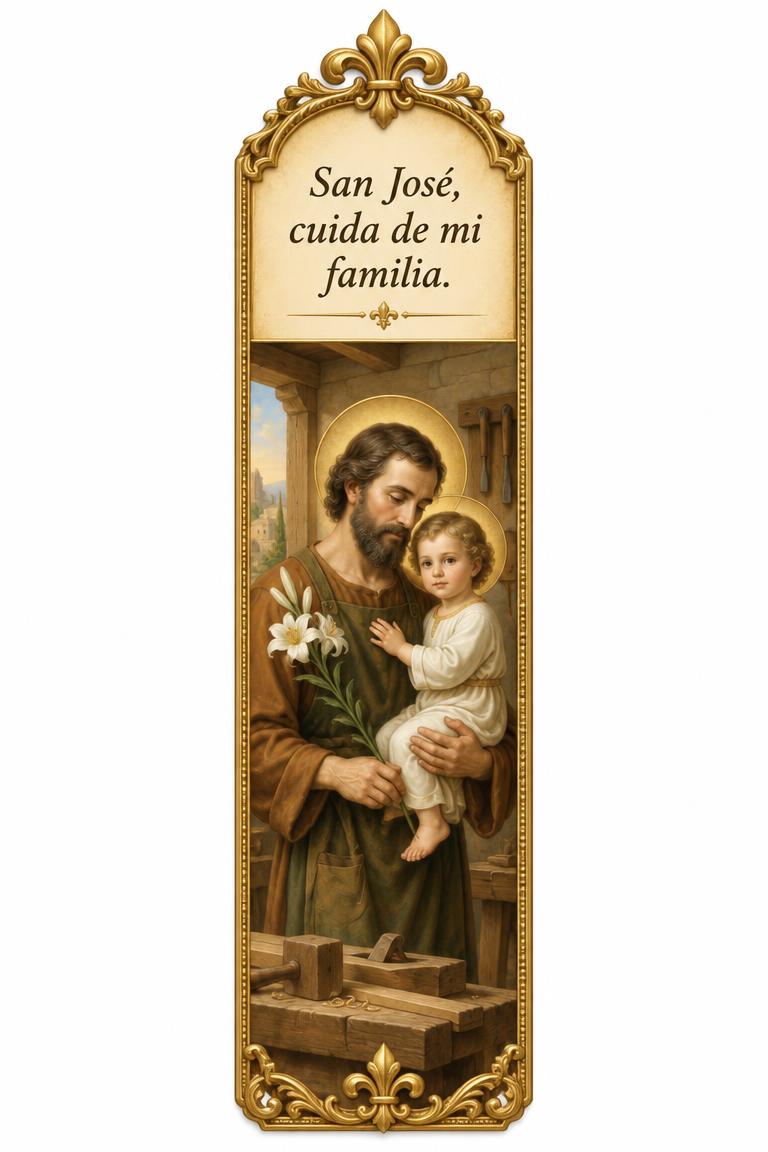 Marcapáginas católico: San José, custodio de la Sagrada Familia